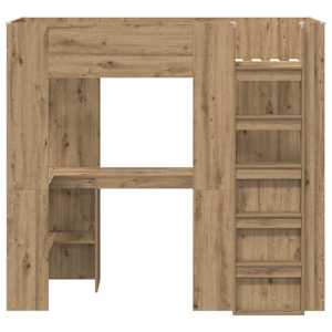 Rám patrové postele se stolem Artisanový dub 75 x 190 cm - obrázek 5