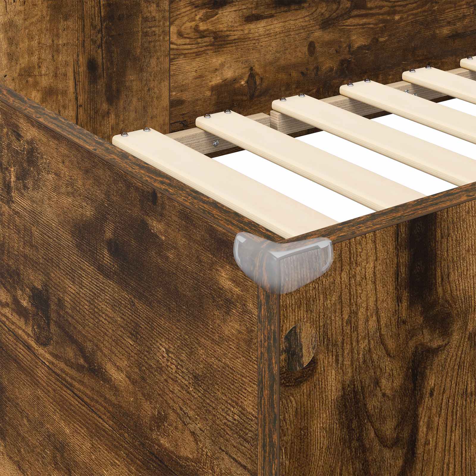 Postelja na podstrešju z mizo Dimljeni oreh 90 x 190 cm - slika 8