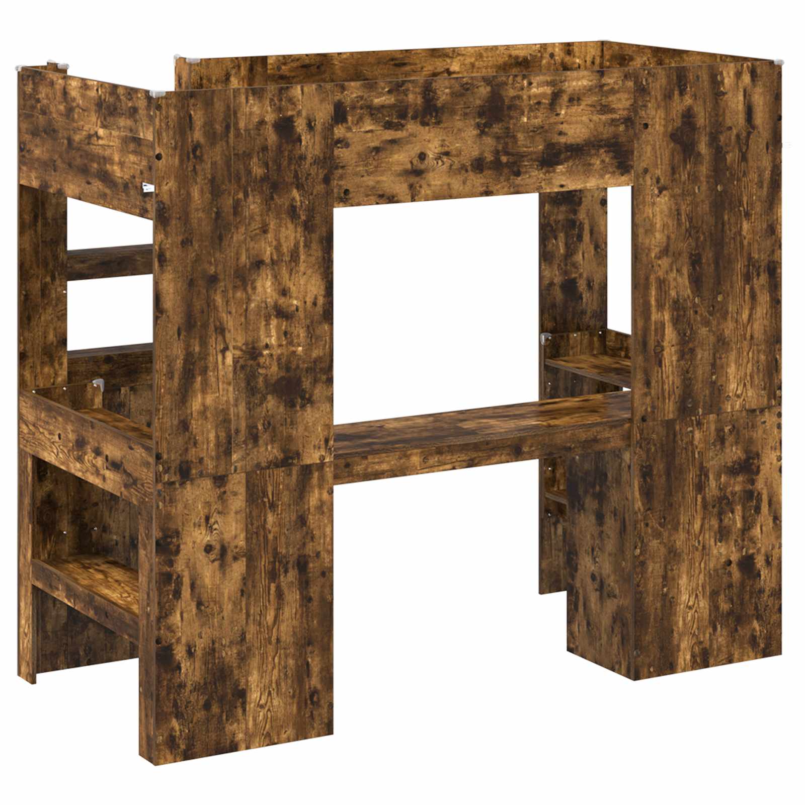 Postelja na podstrešju z mizo Dimljeni oreh 90 x 190 cm - slika 7