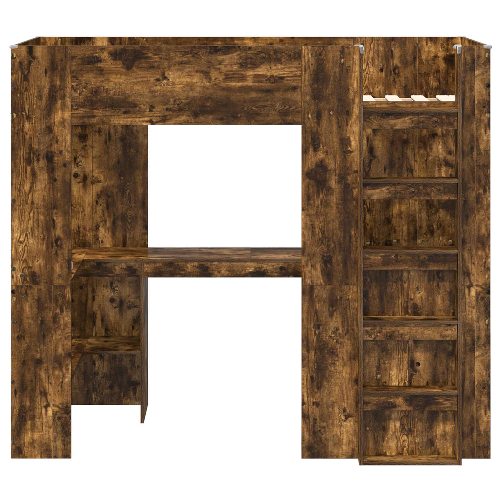 Postelja na podstrešju z mizo Dimljeni oreh 90 x 190 cm - slika 5