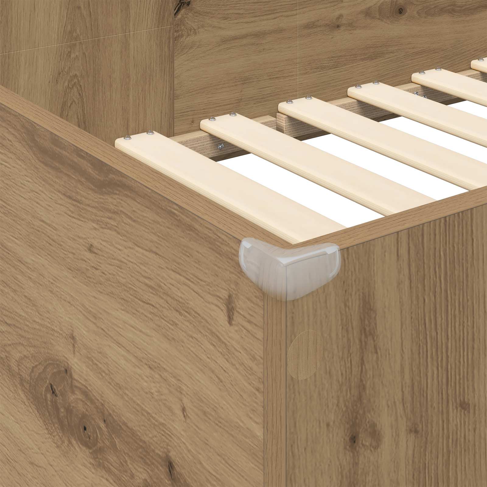 Postelja na podstrešju z mizo Umetni hrast 80 x 200 cm - slika 8