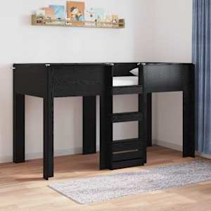 Patrová postel pro děti Černý dub 75 x 190 cm Kompozitní dřevo - obrázek 1