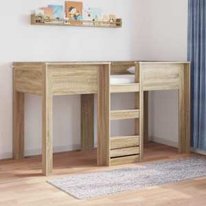 Postelja na vzkraj za otroke Sonoma hrast 75 x 190 cm