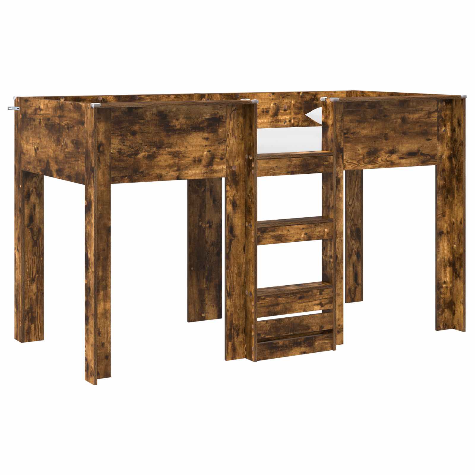 vidaXL Pat Etajat pentru Copii Stejar fumuriu 75 x 190 cm