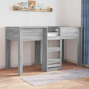 Postelja na vzkraj za otroke Siva Sonoma 75 x 190 cm