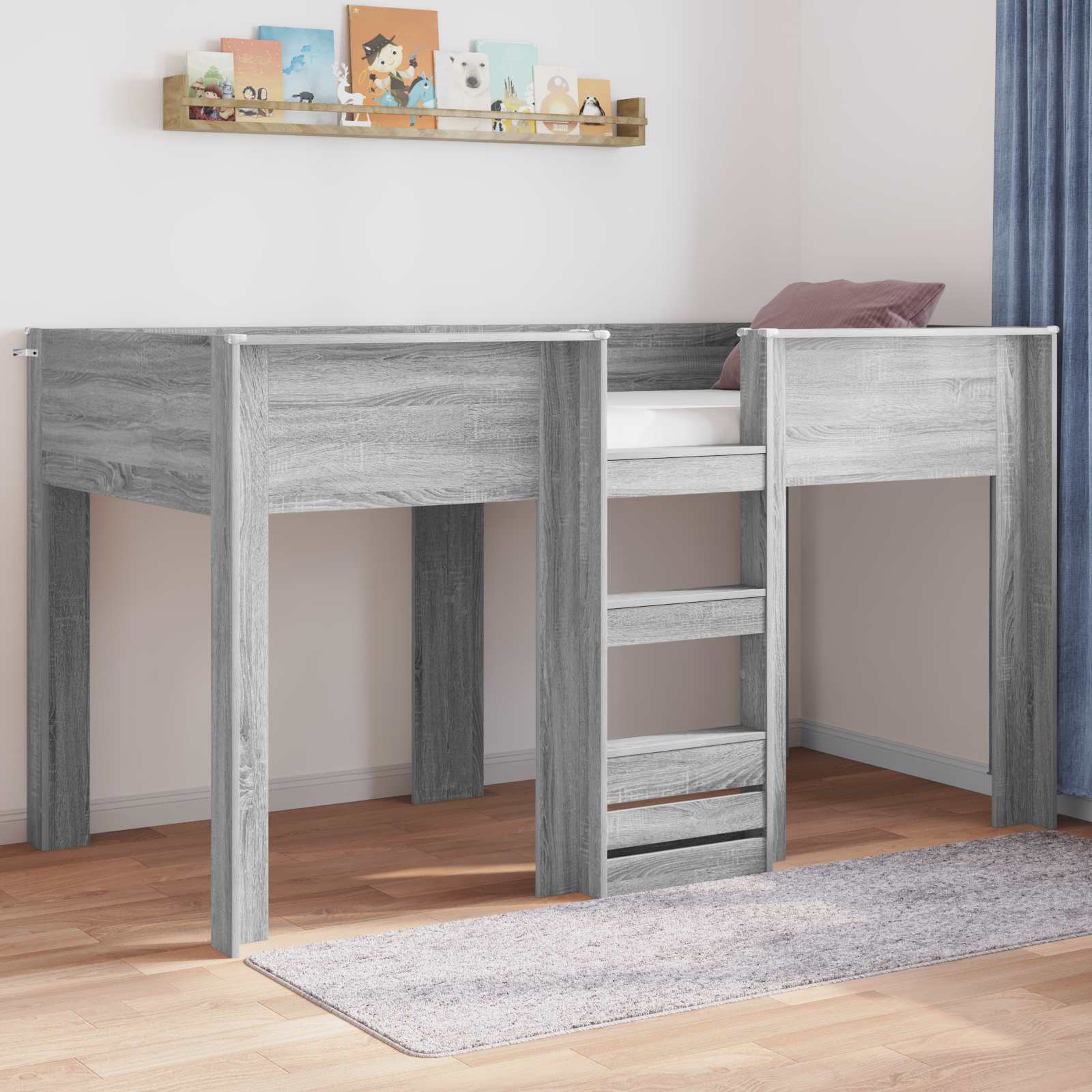 Kerrossänky Lapset Harmaa Sonoma 3FT Single Tekninen puu