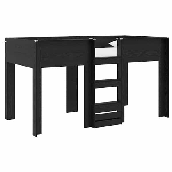 vidaXL Kiipevoodi Lastele Must tamm 80 x 200 cm Tehispuit