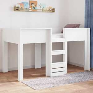 Postelja na vzkraj za otroke Bela 100 x 200 cm Konstruiran les