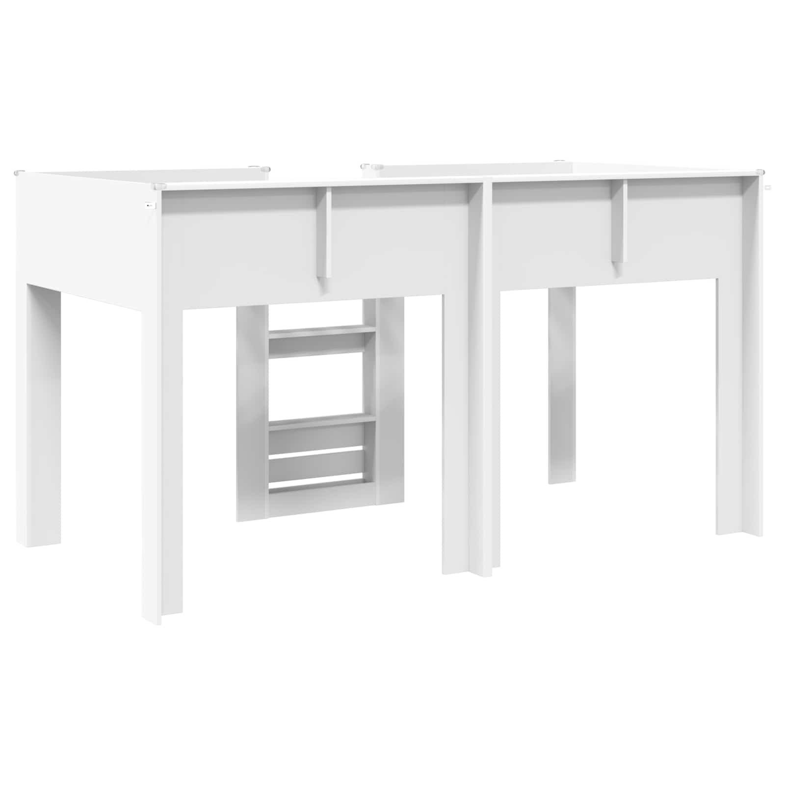 Postelja na vzkraj za otroke Bela 100 x 200 cm Konstruiran les - slika 7