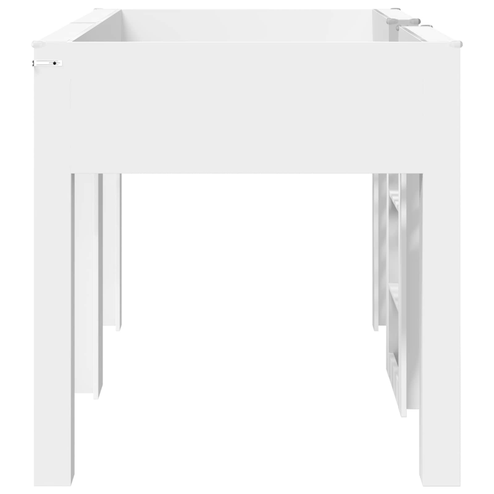 Postelja na vzkraj za otroke Bela 100 x 200 cm Konstruiran les - slika 6