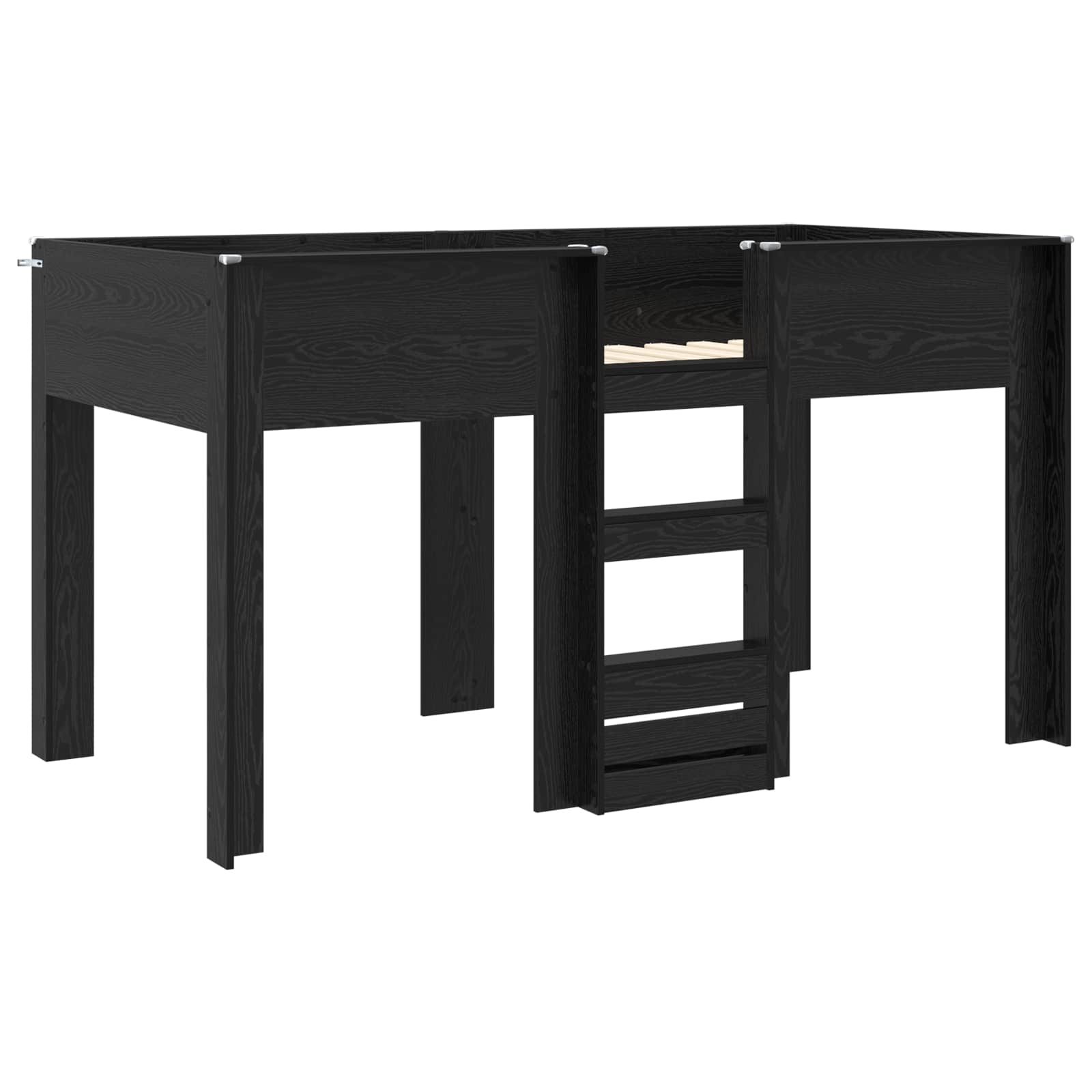 Kerrossänky Lapset Musta tammi. 100 x 200 cm Tekninen puu - Image 4