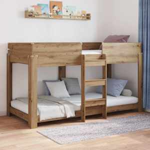 Postelja na vzkraj za otroke Umetni hrast 90 x 200 cm