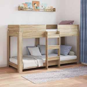 Patrová postel pro děti Sonoma dub 75 x 190 cm kompozitní dřevo - obrázek 1
