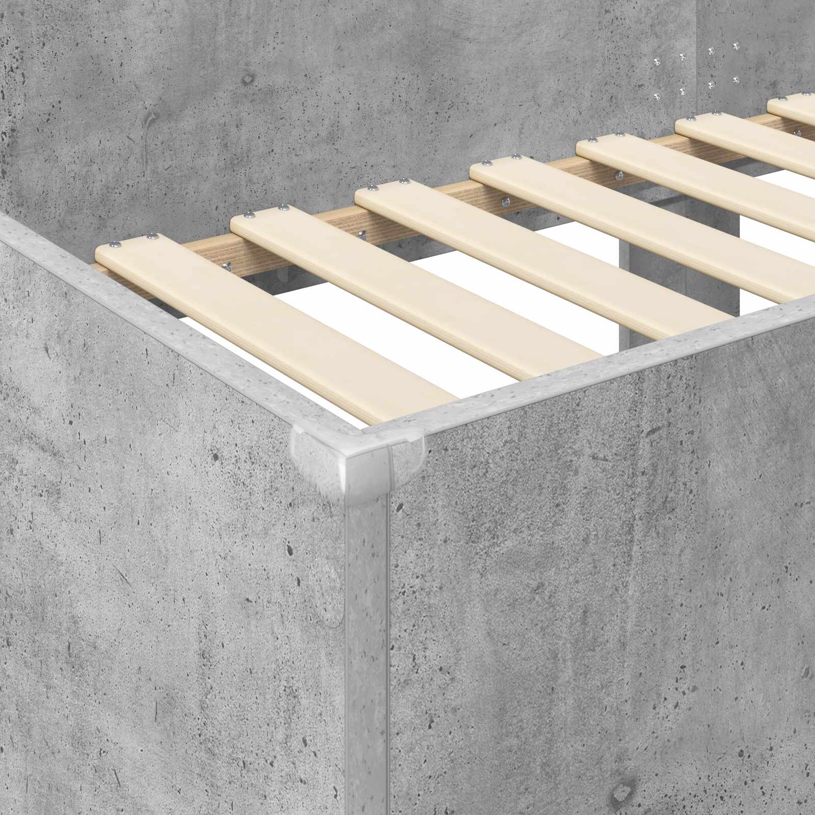 Kerrossänky Lapset Betoni Harmaa 2FT6 Small Single Tekninen puu - Image 8