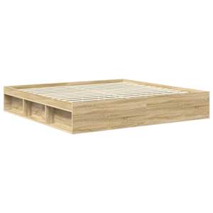 Rám postele s čelo Sonoma 200 x 200 cm Masivní borové dřevo - obrázek 5