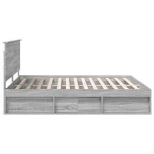 Rám postele Šedá Sonoma 200 x 200 cm Masivní borové dřevo - obrázek 8