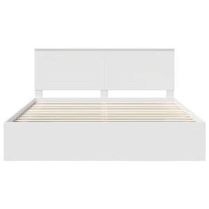 Rám postele s čelo Bílá 180 x 200 cm Masivní borové dřevo - obrázek 7
