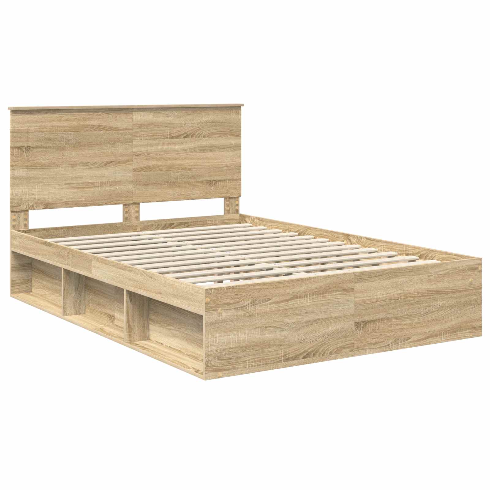 Bedframe met lade Sonoma Eiken 150 x 200 cm Massief grenenhout image 4
