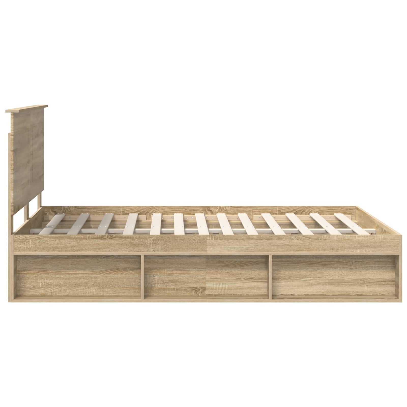 Bedframe met lade Sonoma Eiken 150 x 200 cm Massief grenenhout image 8