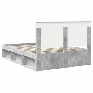 Rám postele Betonově šedá 150 x 200 cm Masivní borové dřevo - obrázek 9