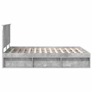 Rám postele Betonově šedá 150 x 200 cm Masivní borové dřevo - obrázek 8
