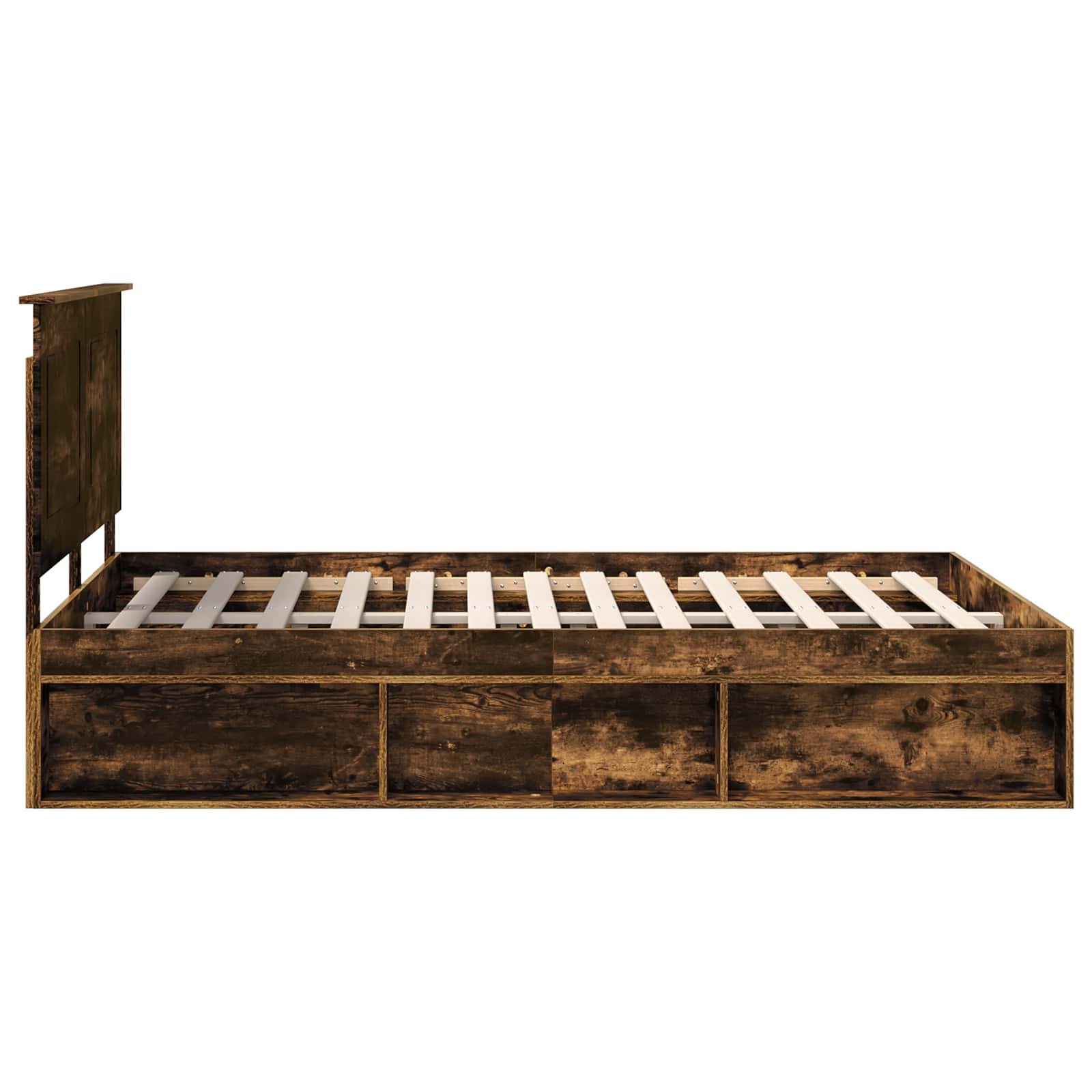 Voodi raam peaga Suitsetatud tamm 150 x 200 cm Tahke mänd 192 Kõik vajalik sinu aeda ja koju! Voodi raam peaga Suitsetatud tamm 150 x 200 cm Tahke mänd - Image 8