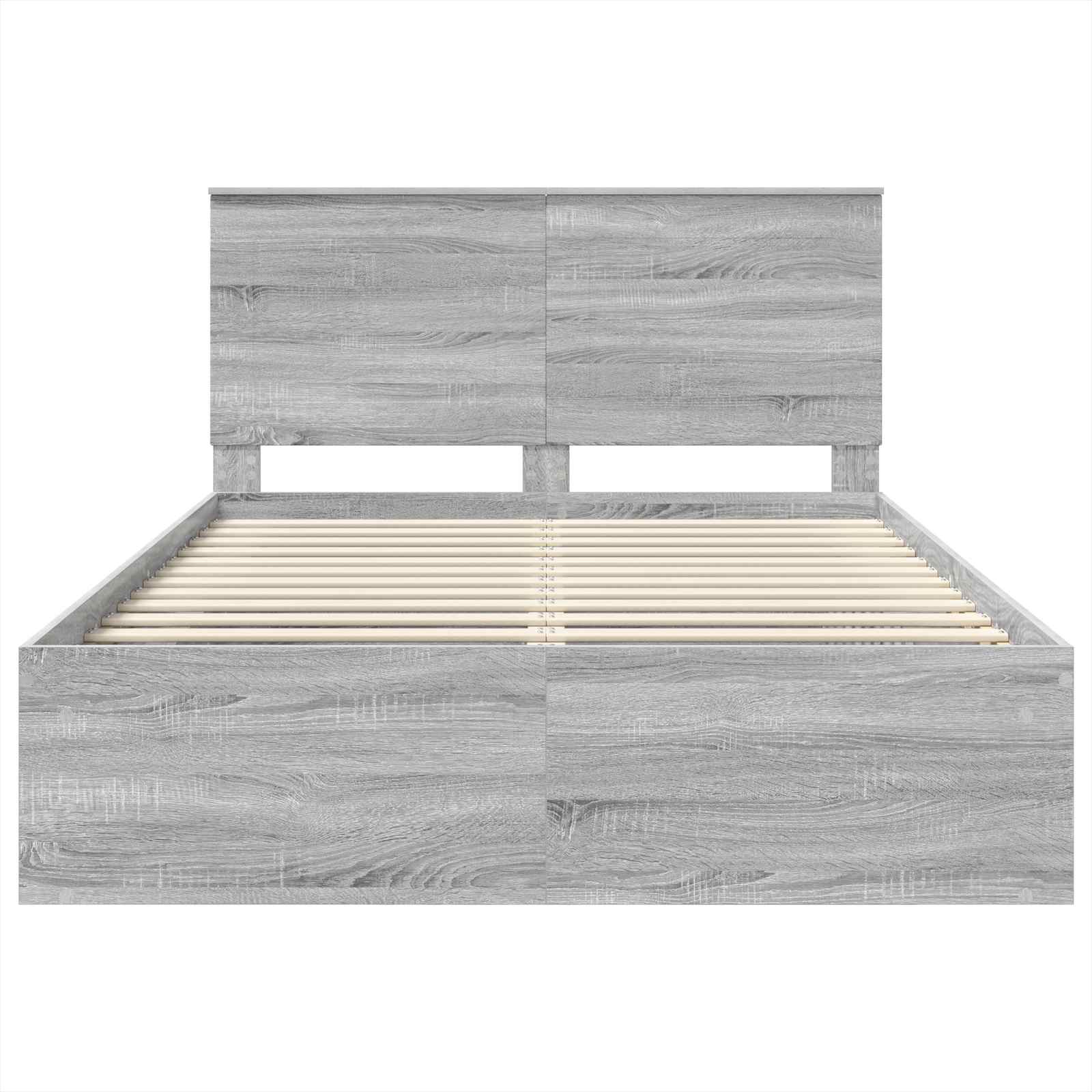 Bedframe met lade Grijs Sonoma 150 x 200 cm Massief grenenhout image 7
