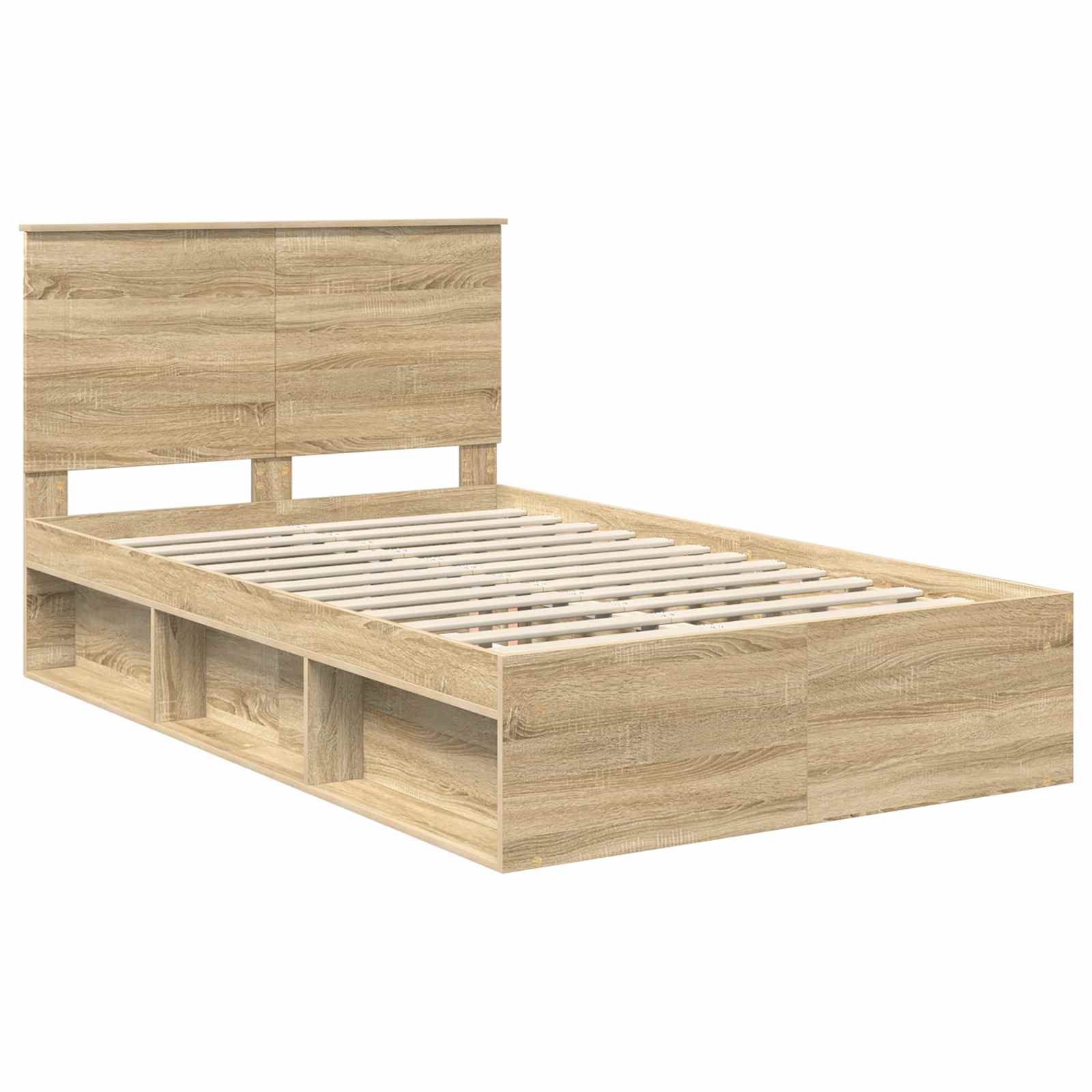 Bedframe met lade Sonoma Eiken 135 x 190 cm Massief grenenhout image 4