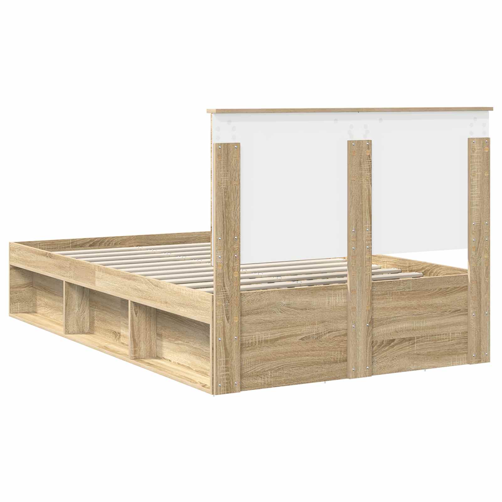 Bedframe met lade Sonoma Eiken 135 x 190 cm Massief grenenhout image 9