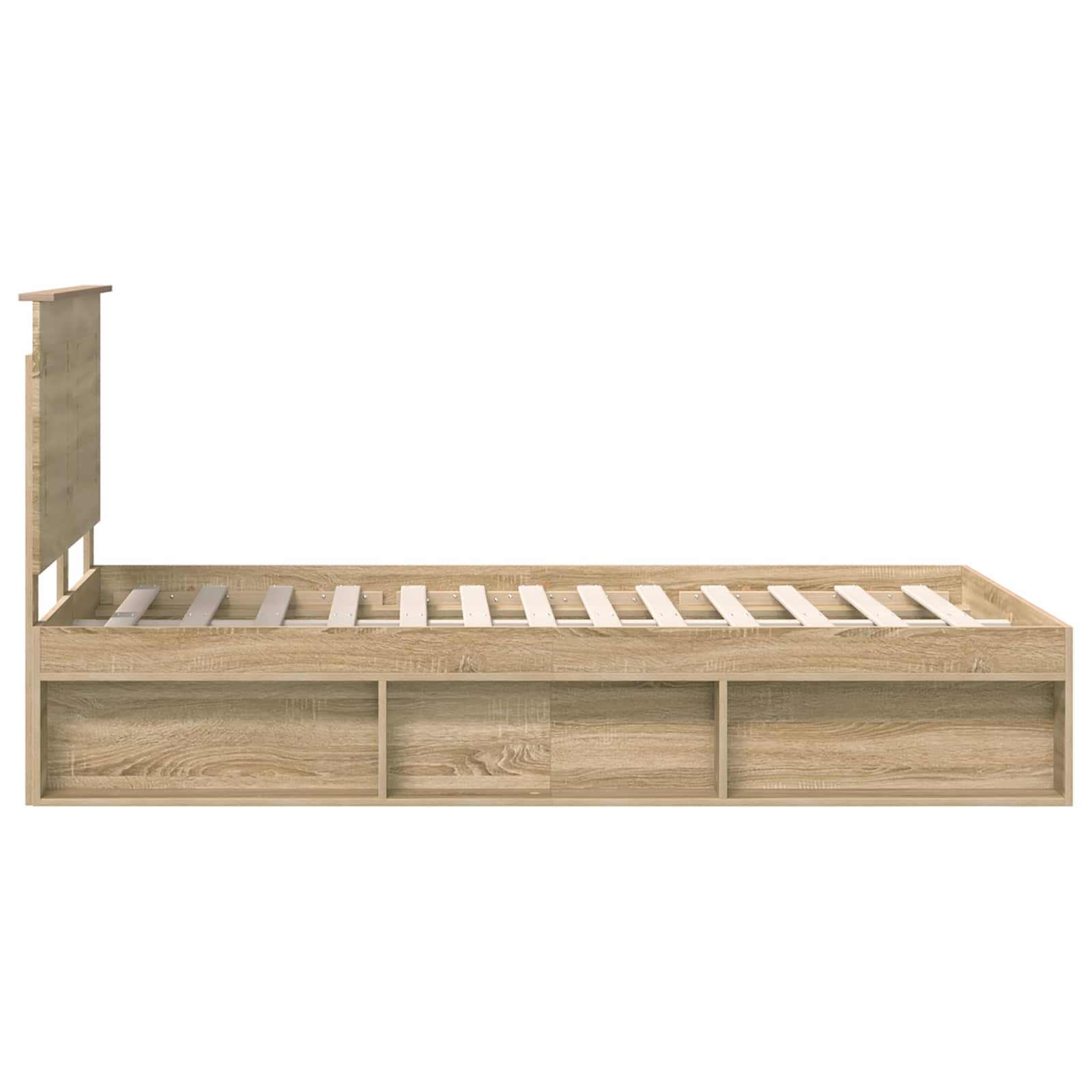 Bedframe met lade Sonoma Eiken 135 x 190 cm Massief grenenhout image 8