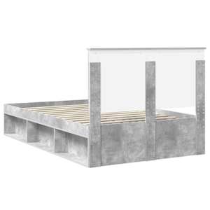 Rám postele s čelo Beton 120 x 200 cm Masivní borové dřevo - obrázek 9