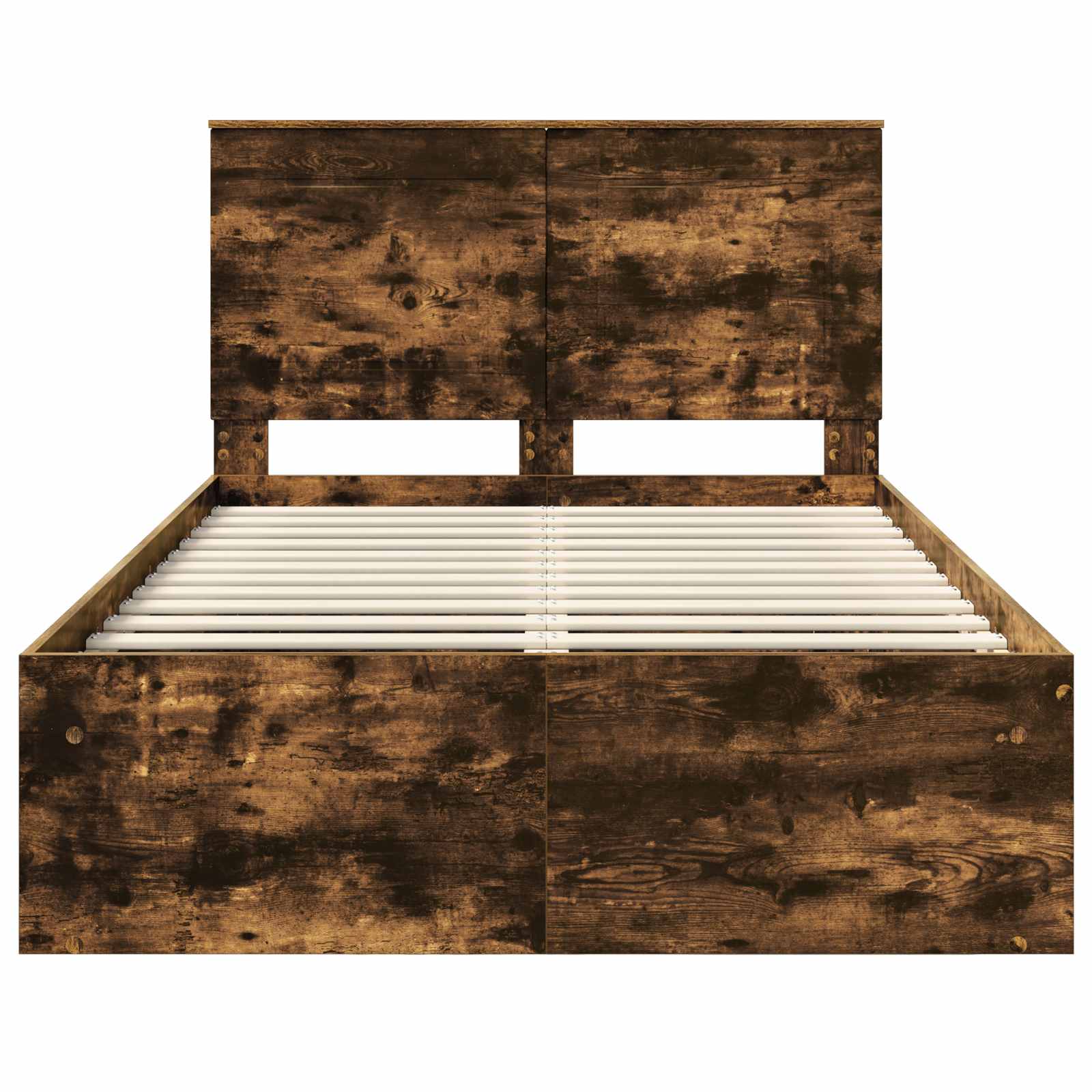 Sengestamme med hodegjerde Røkt eik 120 x 200 cm Massiv furu - Bilde 7