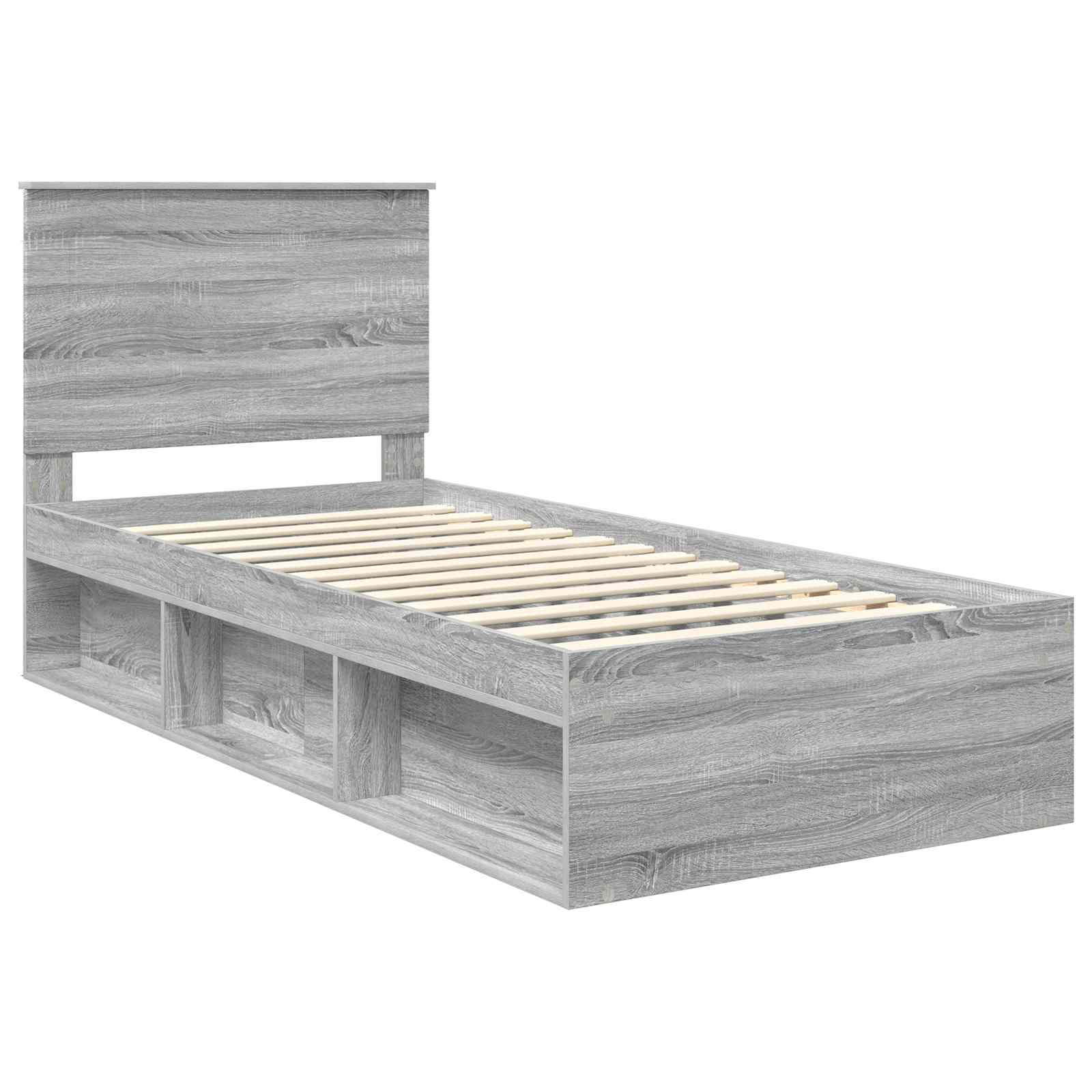 Bedframe Grijs Sonoma 100 x 200 cm Massief grenenhout image 4
