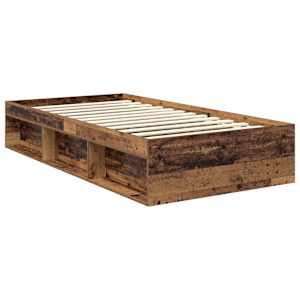 Rám postele Staré dřevo 100 x 200 cm Masivní borové dřevo - obrázek 5