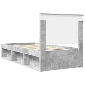 Rám postele Betonově šedá 90 x 190 cm Masivní borové dřevo - obrázek 9