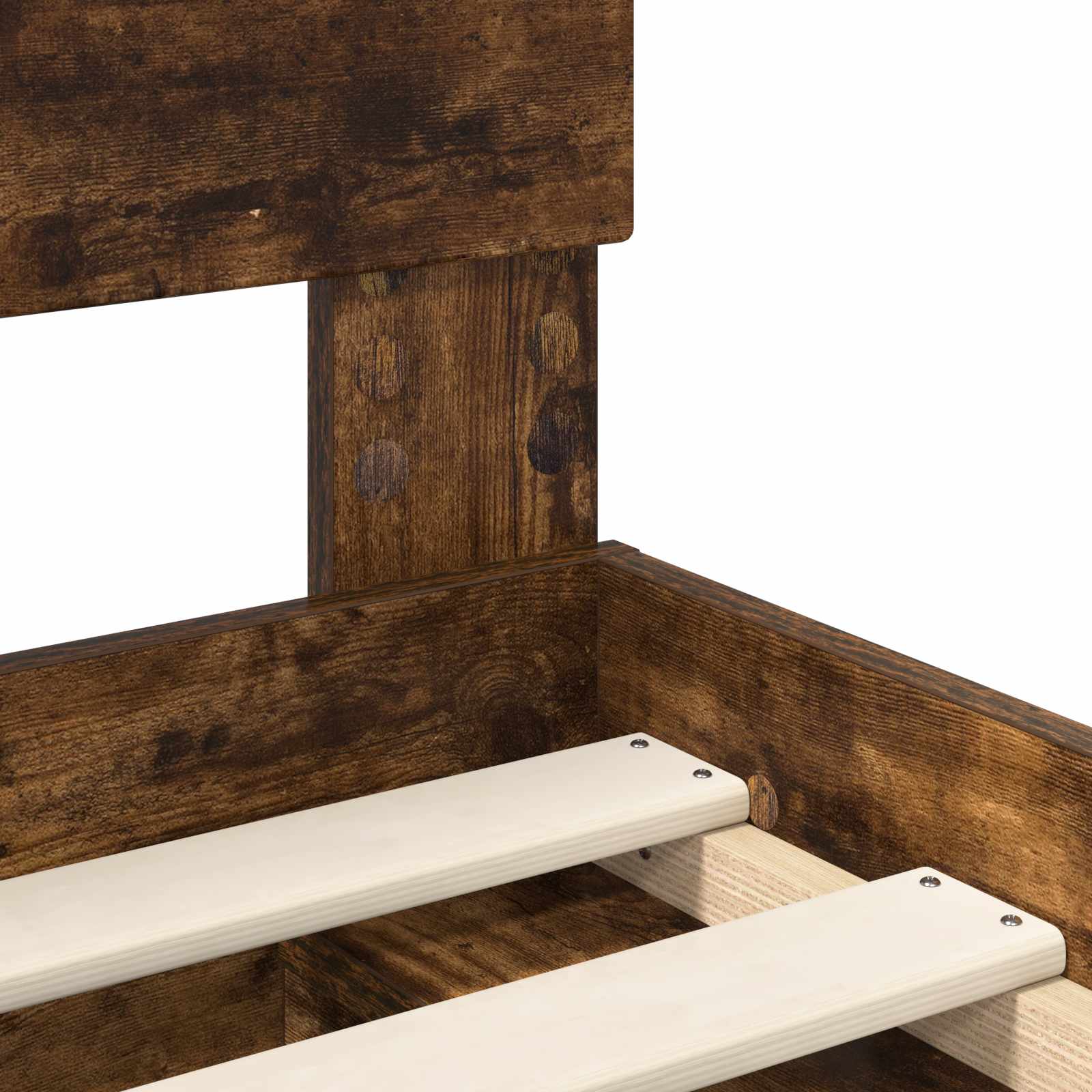 Bedframe Gerookt eiken 90 x 190 cm Massief grenenhout image 10