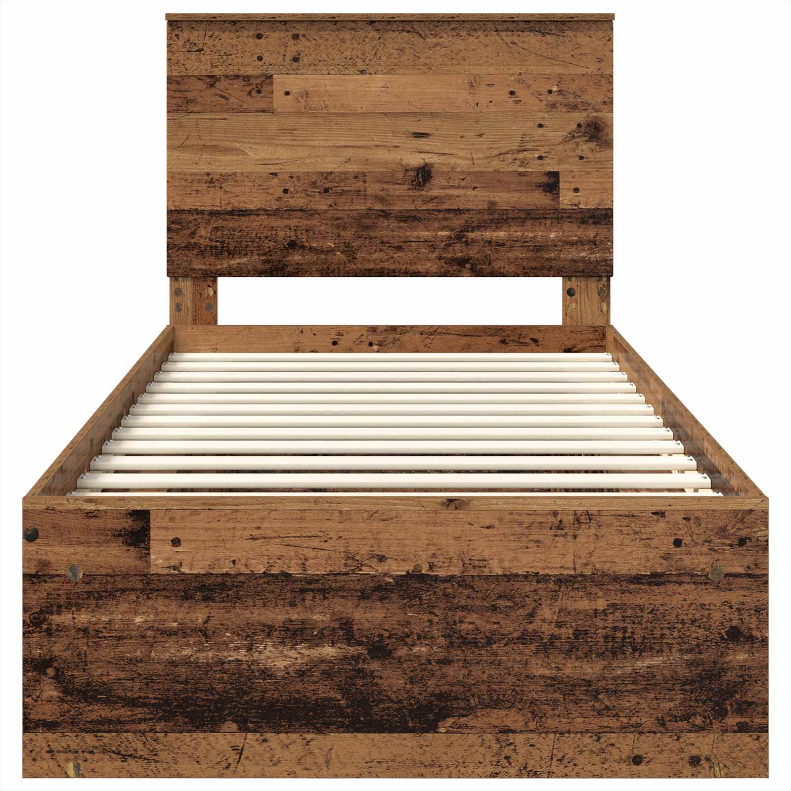 Bedframe met hoofdeinde Oudhout 90 x 190 cm Massief grenenhout image 7