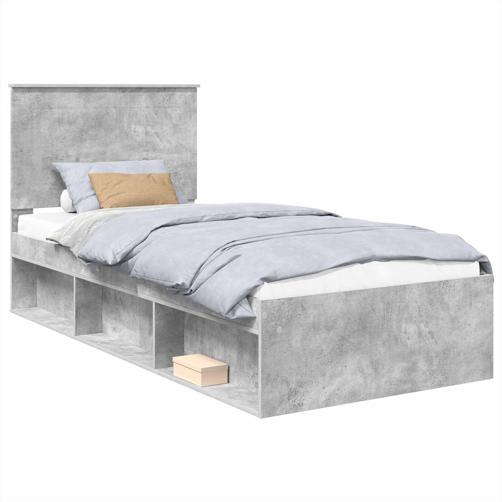 Bedframe Concerte Grijs 75 x 190 cm Massief grenenhout image 2