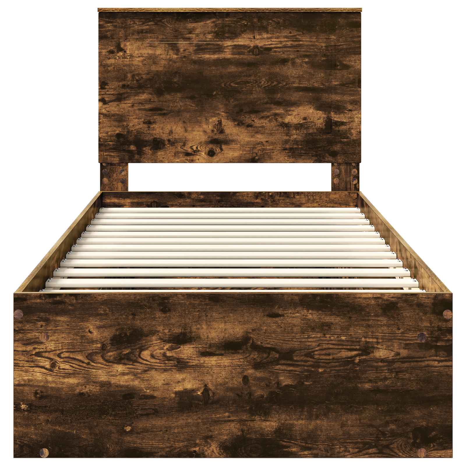 Bedframe Gerookt eiken 75 x 190 cm Massief grenenhout image 7