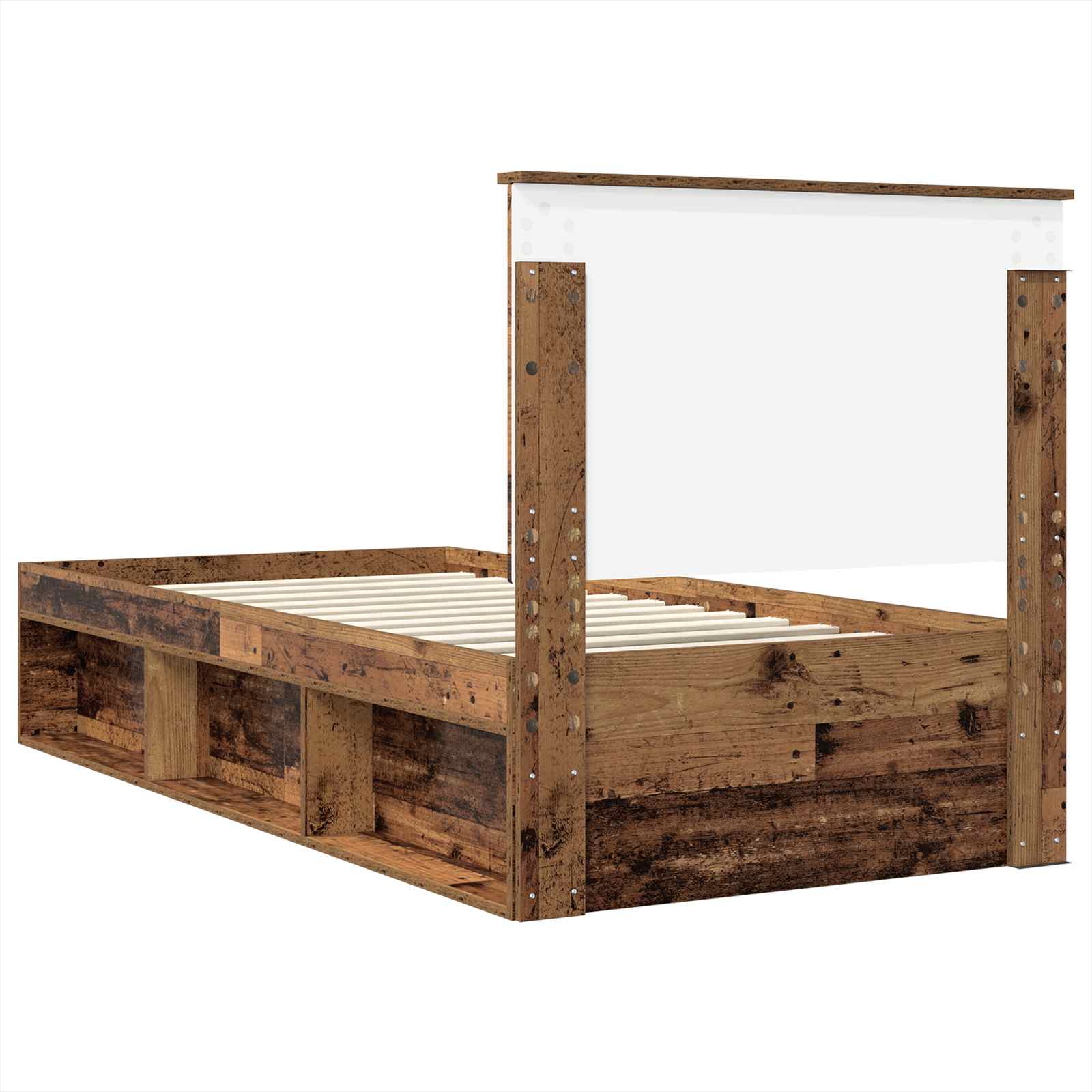 Bedframe met hoofdeinde Oudhout 75 x 190 cm Massief grenenhout image 9