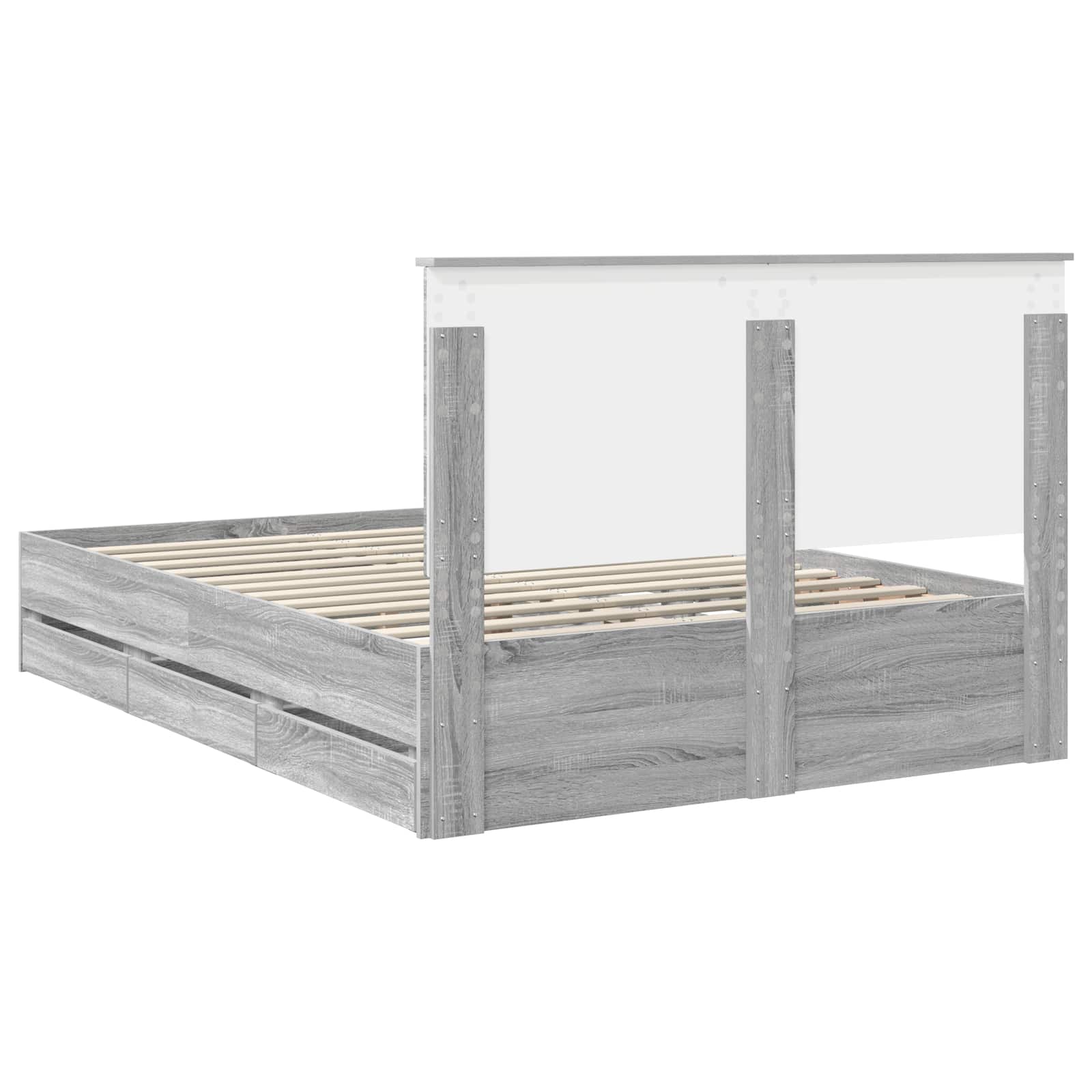 Voodi raam sahtliga peaga Hall Sonoma 150 x 200 cm Inseneripuit 148 Kõik vajalik sinu aeda ja koju! Voodi raam sahtliga peaga Hall Sonoma 150 x 200 cm Inseneripuit - Image 10