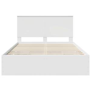 Rám postele se zásuvkou Bílá 140 x 190 cm Inženýrské dřevo - obrázek 8