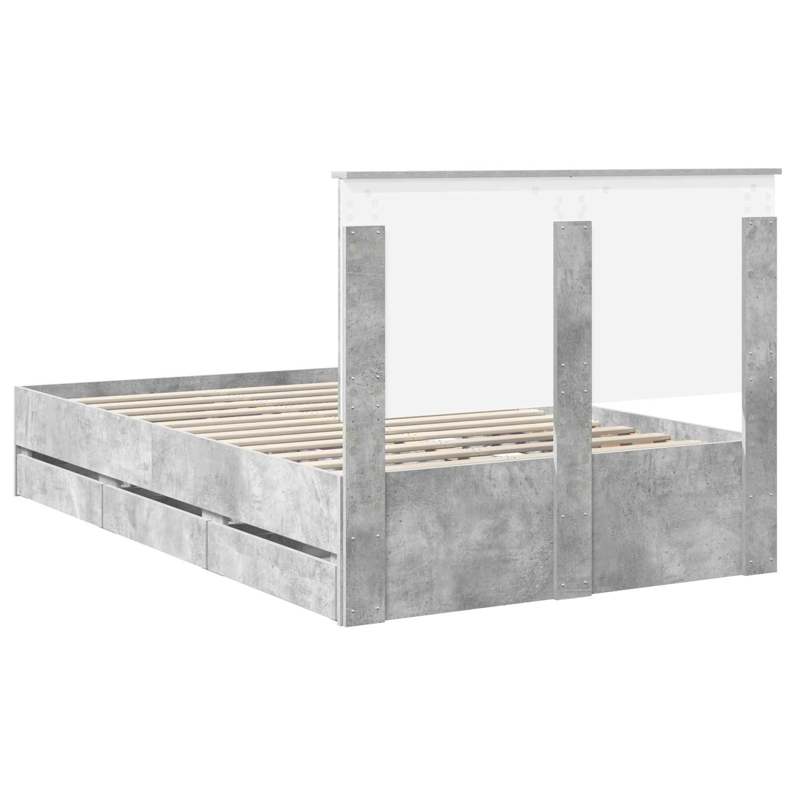 Voodi raam sahtliga peaga Betoonhall 120 x 190 cm Inseneripuit 194 Kõik vajalik sinu aeda ja koju! Voodi raam sahtliga peaga Betoonhall 120 x 190 cm Inseneripuit - Image 10