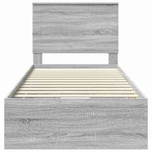 Rám postele s čelo Šedá Sonoma 100 x 200 cm Inženýrské dřevo - obrázek 8