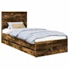 vidaXL Voodi raam sahtliga Suitsetatud tamm 90 x 190 cm Inseneripuit