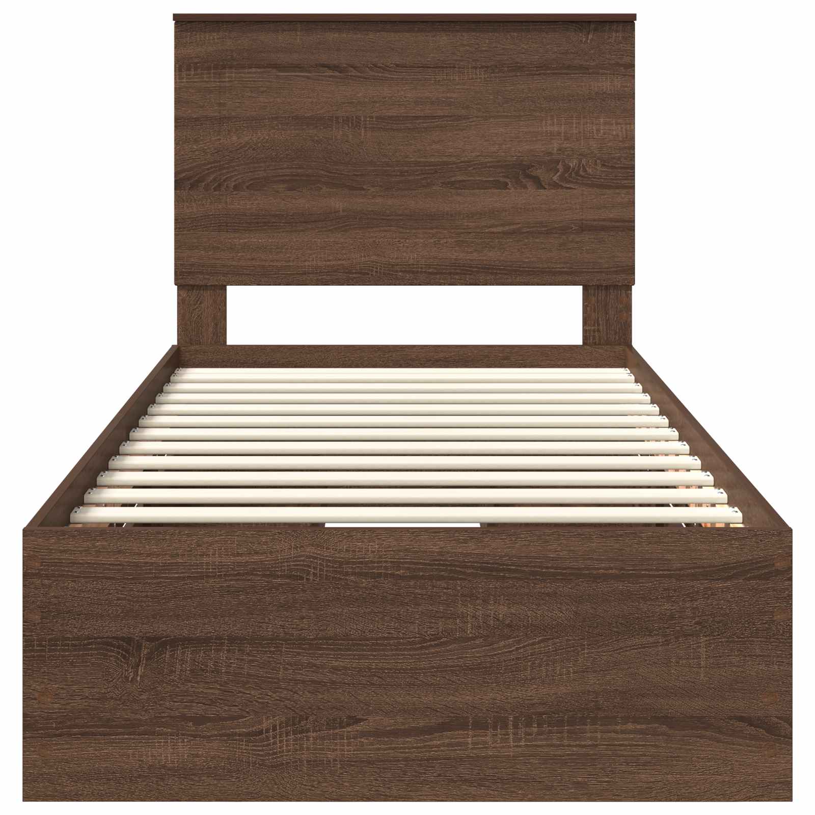 Konstrukcija postelje Rjav hrast 90 x 190 cm Inženirsko leseno - slika 8