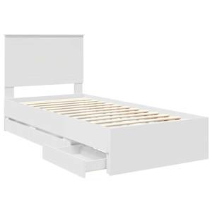 Rám postele se zásuvkou Bílá 90 x 200 cm Inženýrské dřevo - obrázek 5
