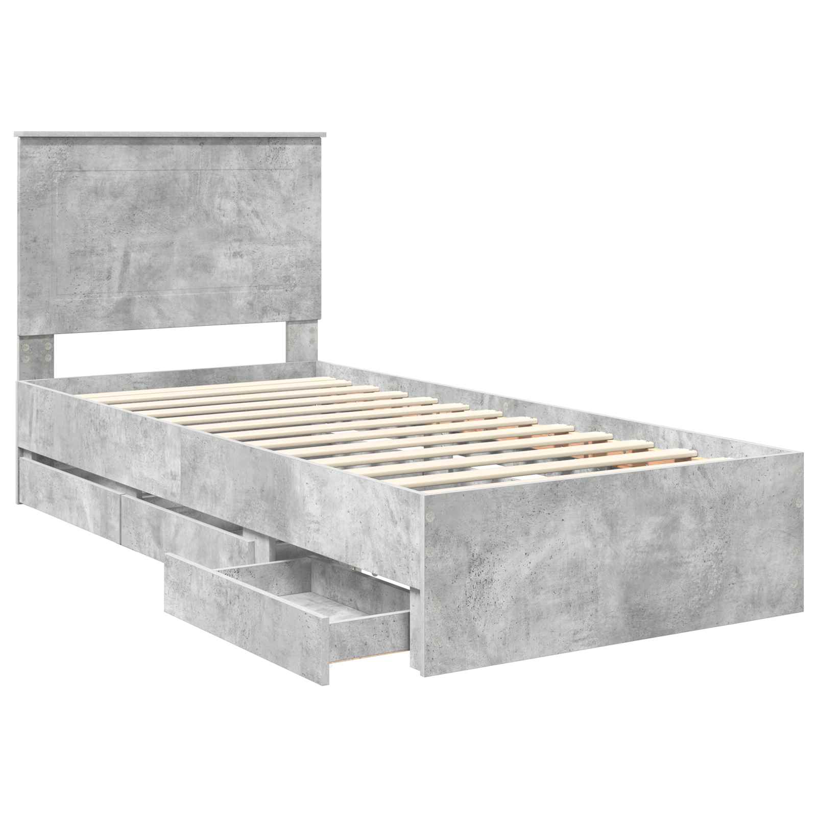 Voodi raam sahtliga peaga Betoonhall 90 x 200 cm Inseneripuit 166 Kõik vajalik sinu aeda ja koju! Voodi raam sahtliga peaga Betoonhall 90 x 200 cm Inseneripuit - Image 5