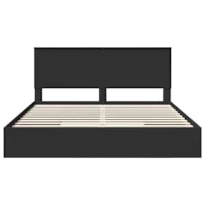 Postel s úložným prostorem Černá 200 x 200 cm kompozitní dřevo - obrázek 8