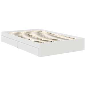 Postel s úložným prostorem Bílá 120 x 200 cm kompozitní dřevo - obrázek 6